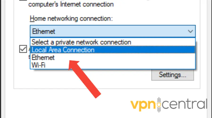 windows local area connection