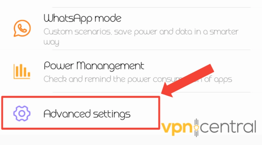 whatsapp advanced settings