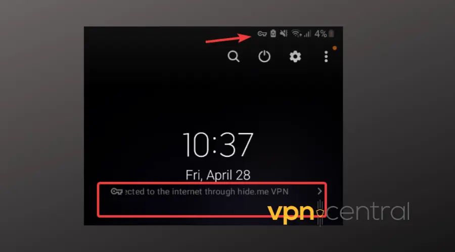 why does my phone say vpn