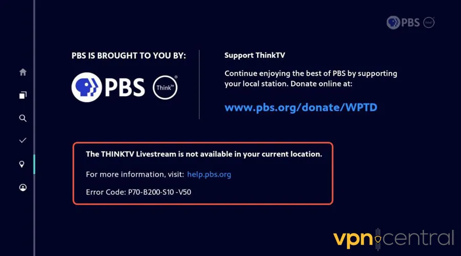 PBS unavailable