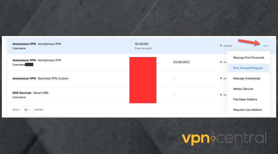 torguard port forwardin options