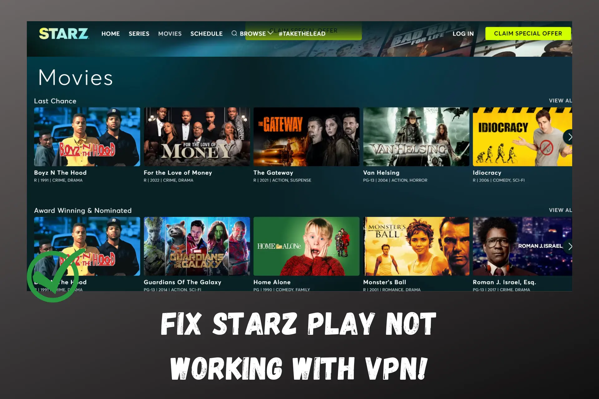 Starz Play Not Working With VPN? Easy Fix [2024]