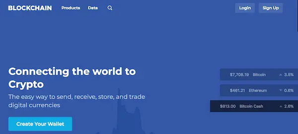 blockchain wallet homepage