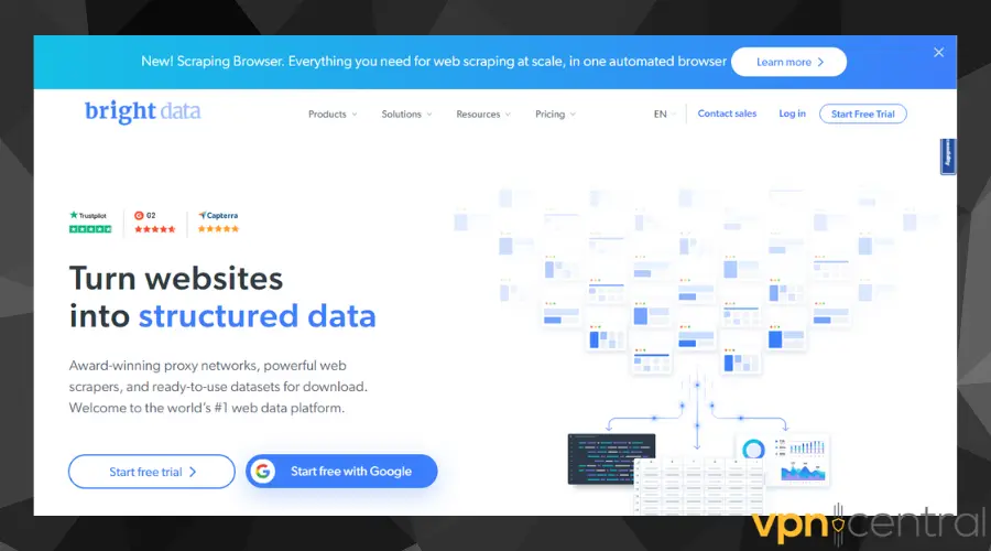 brightdata home page