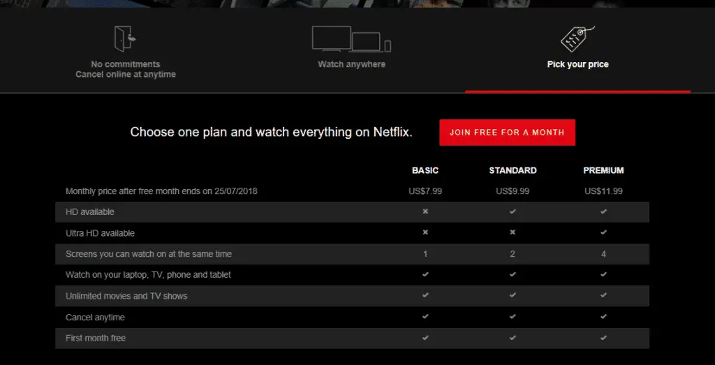 netflix price segmentation