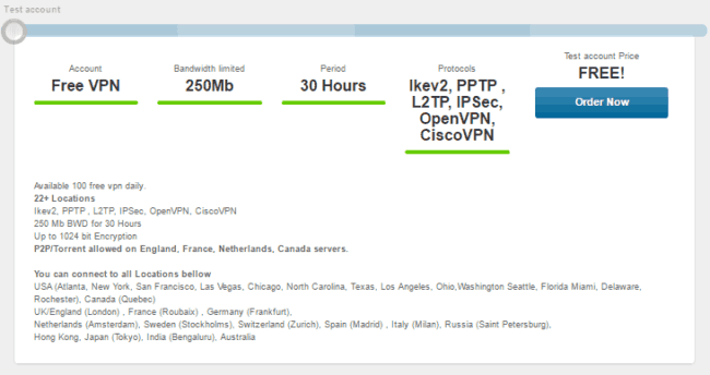 noodleVPN free plan