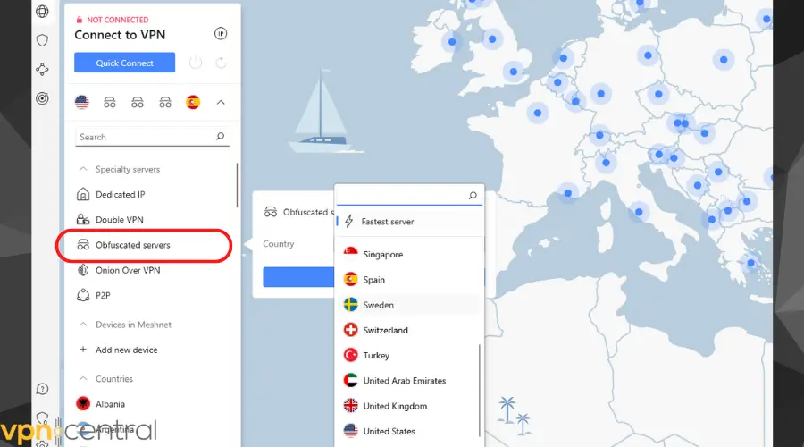 nordvpn server locations