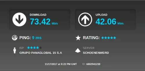 VPNLux speed test