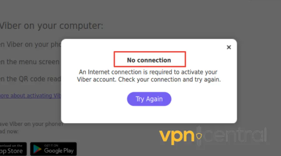 Viber not working with VPN