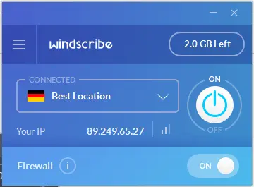 windscribe vpn client on