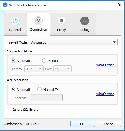 windscribe vpn client preferences