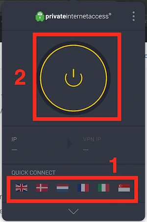 pia connect button