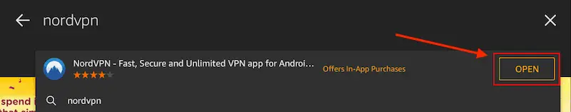 firestick open nordvpn
