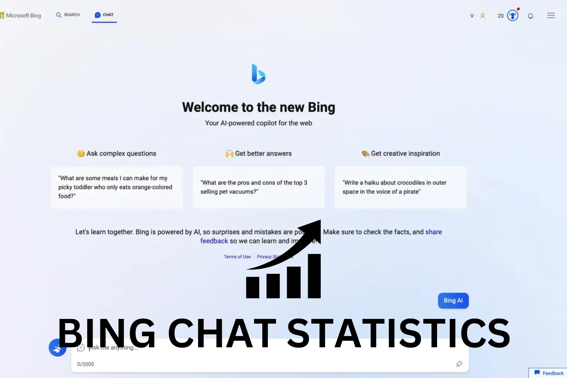 bing chat statistics