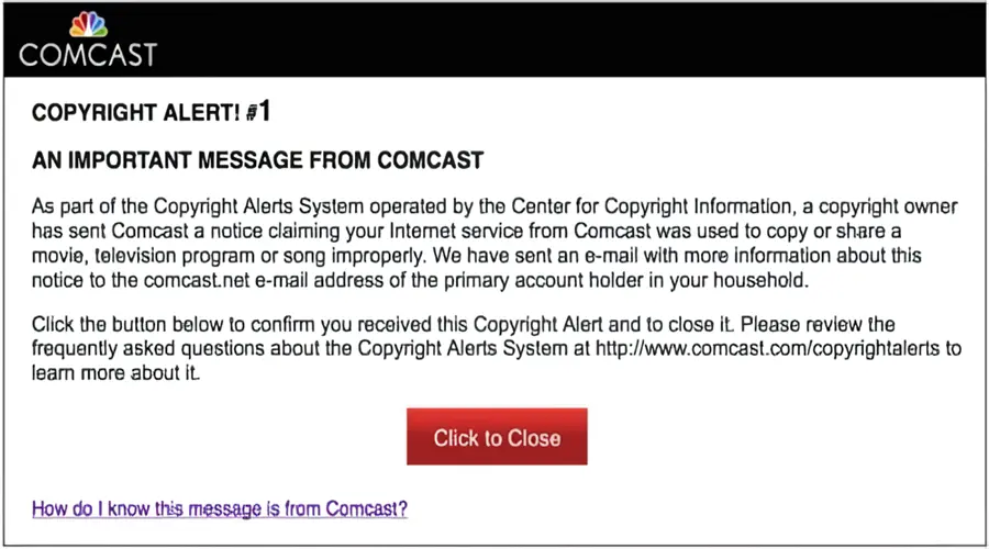 comcast copyright alert
