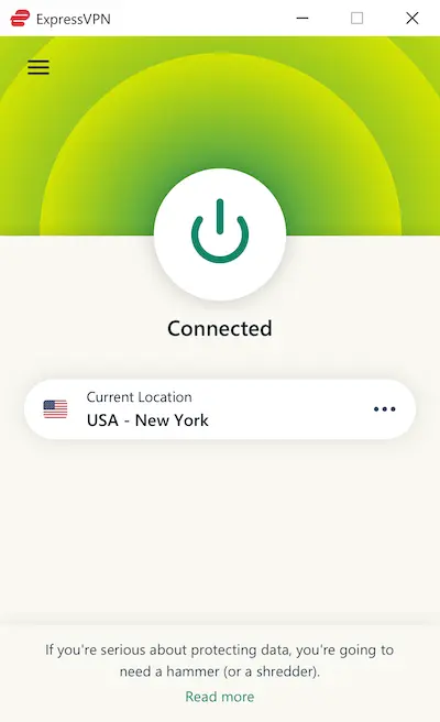 expressvpn app windows connected