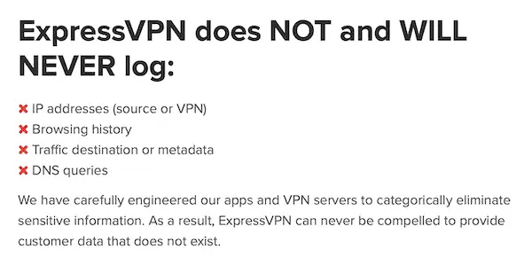 expressvpn no logs