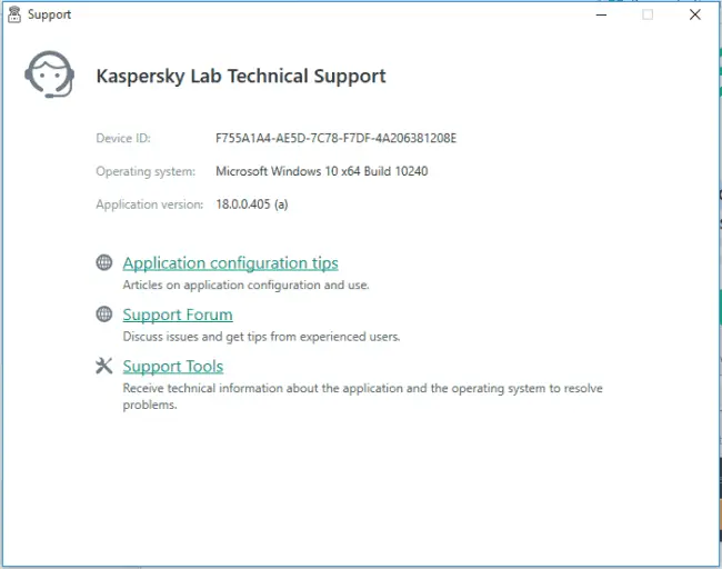 kaspersky vpn cusomer support