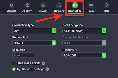 pia connection options