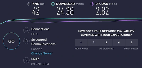 speed test pia