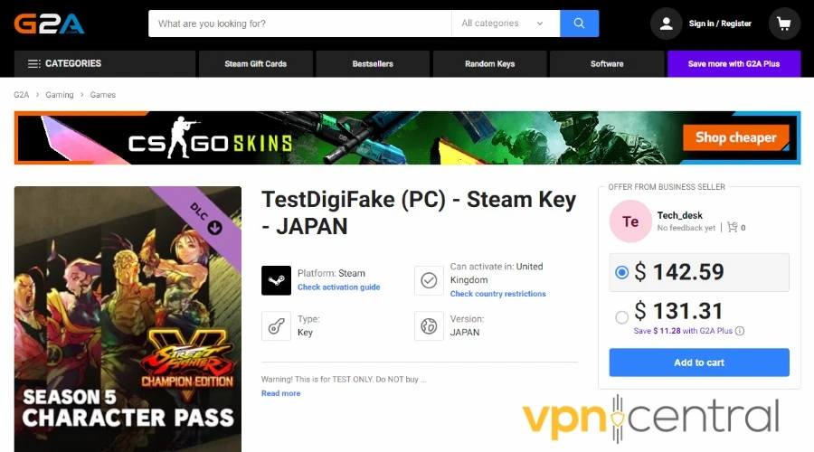 Steam Key Japan