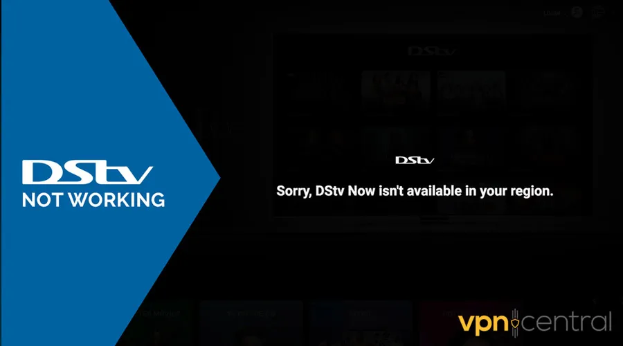 dstv is not available in your region