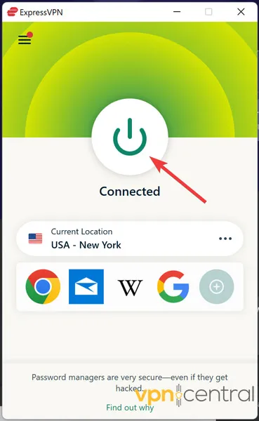 Connecting to ExpressVPN