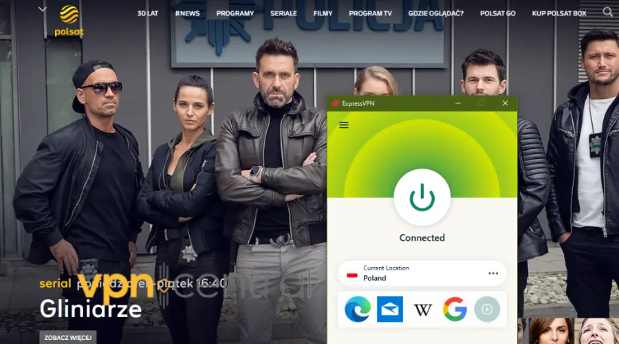 polish tv working with expressvpn connected