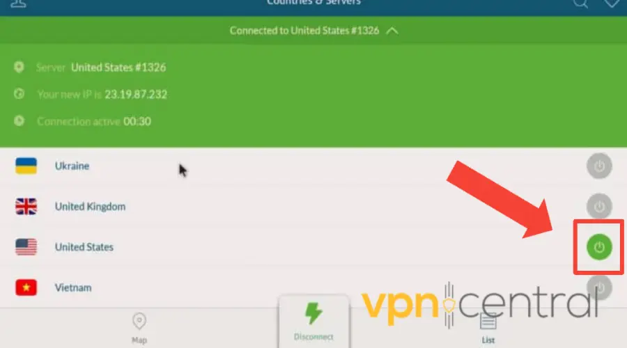 Connect NordVPN server on Fire Stick