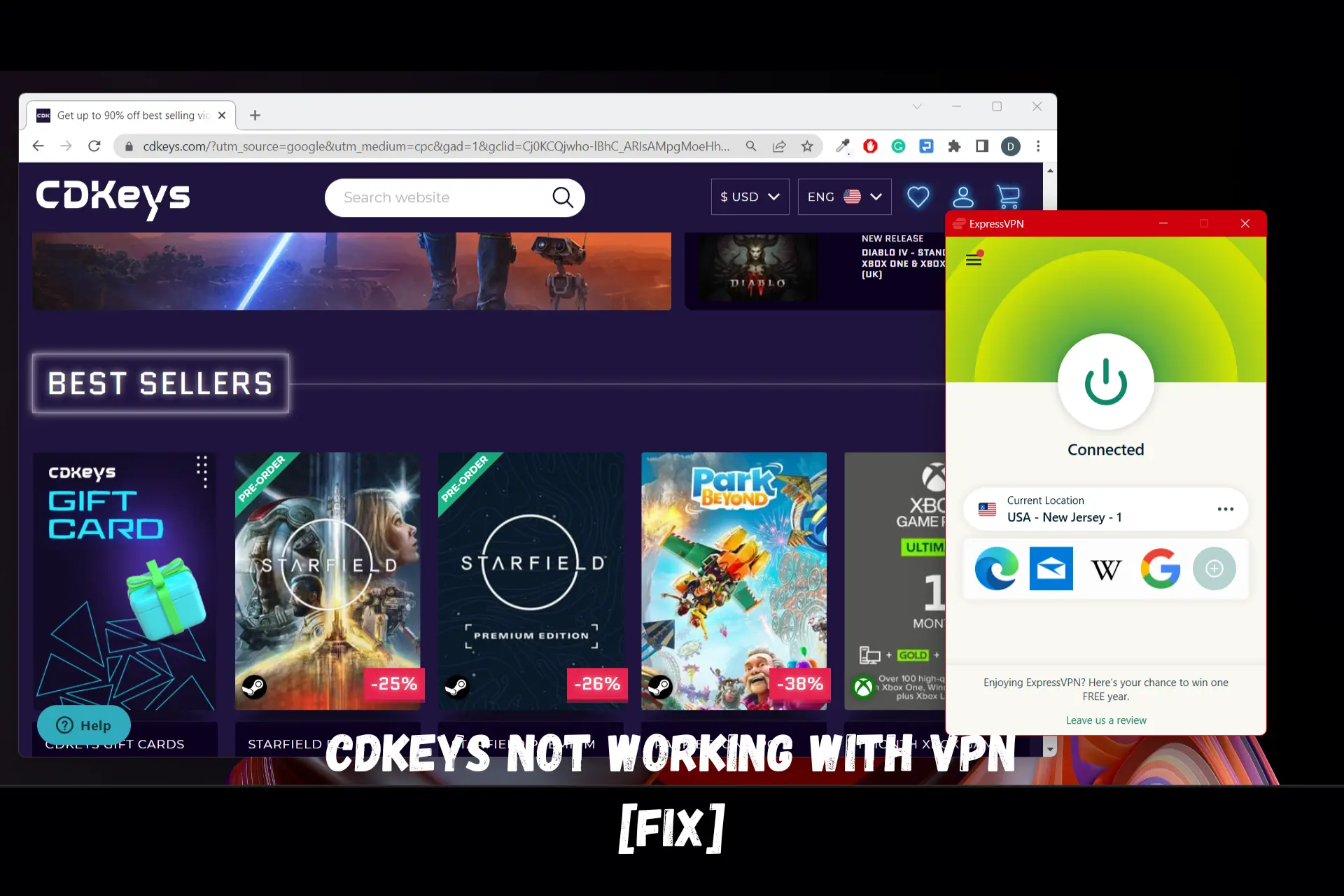 cdkeys not working with vpn