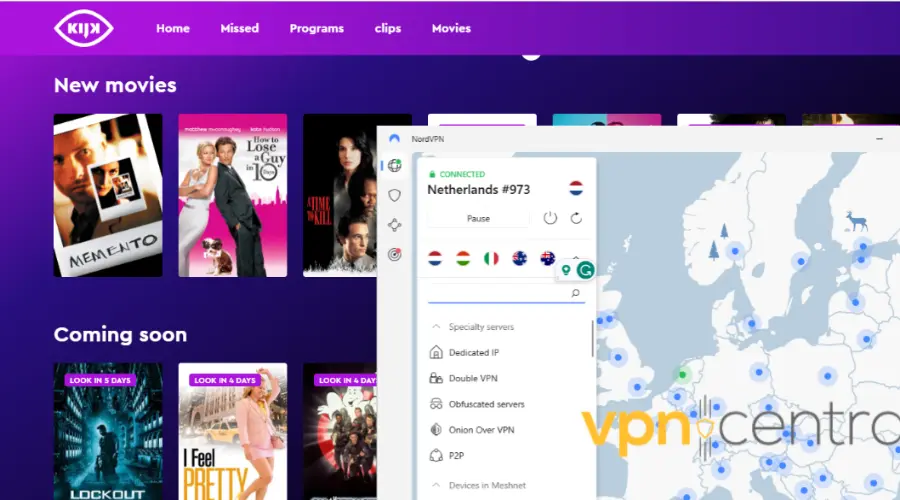 dutch tv working abroad with nordvpn connected