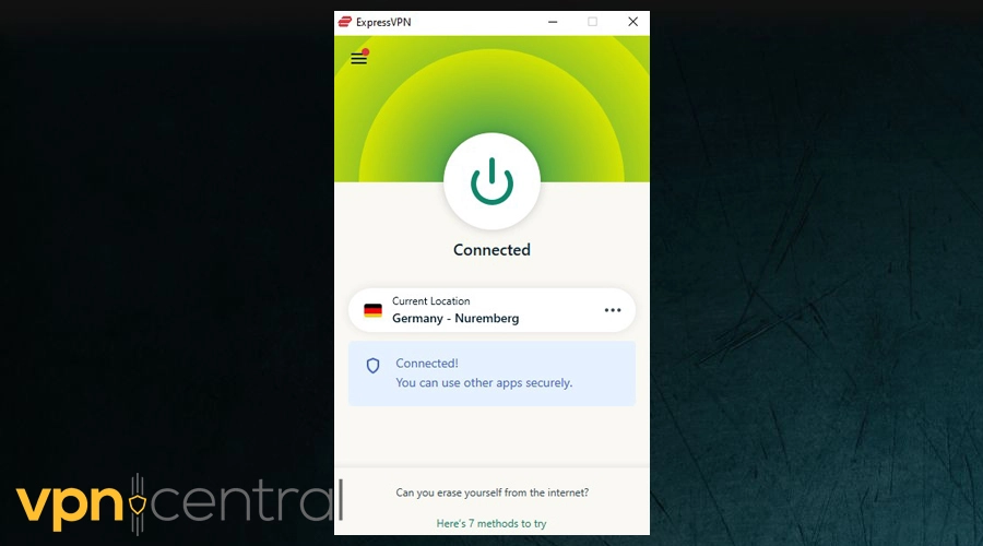 expressvpn successful connection to germany