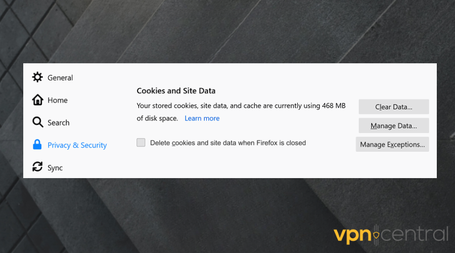 safari cookies and site data