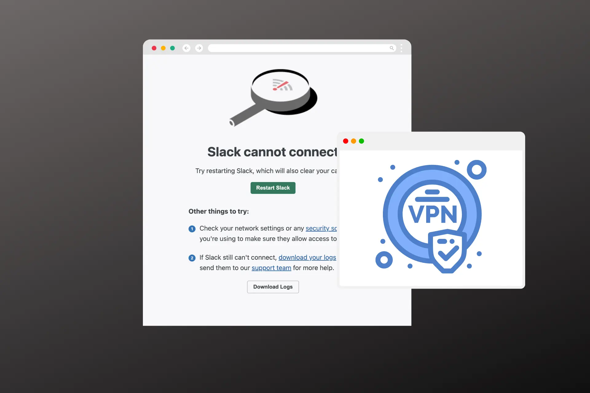 slack not working with vpn