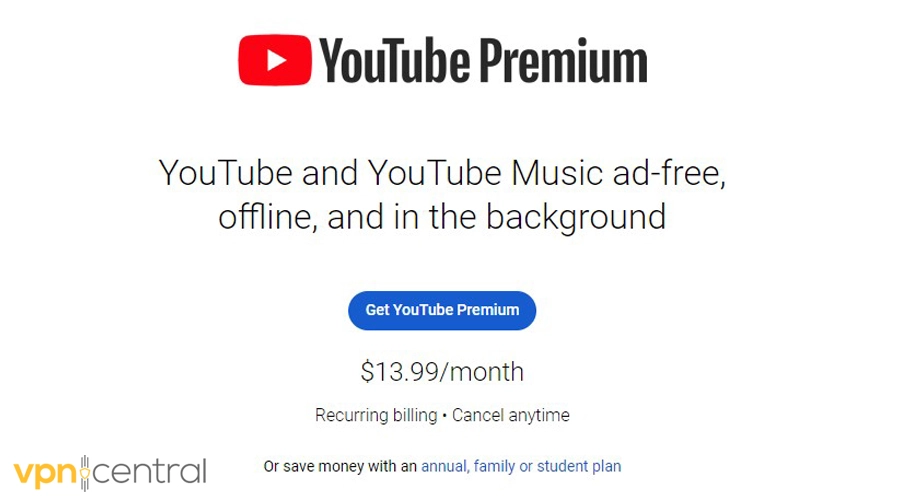 youtube premium new price