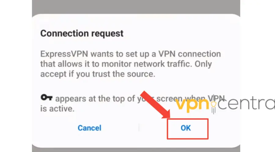 allow vpn connection on mobile