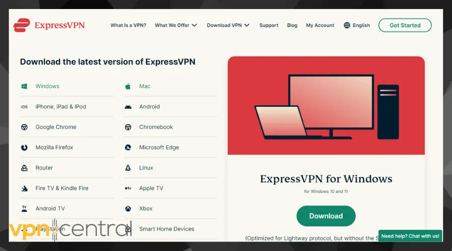 expressvpn download page