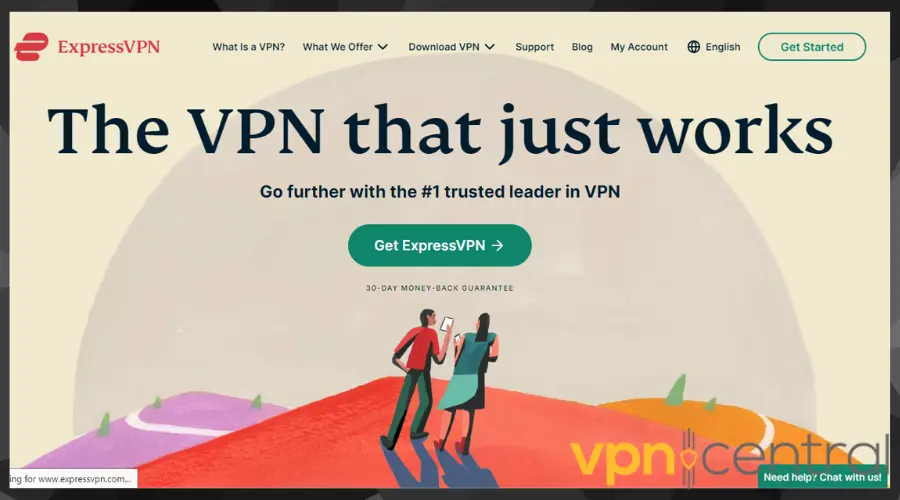 ExpressVPN homepage