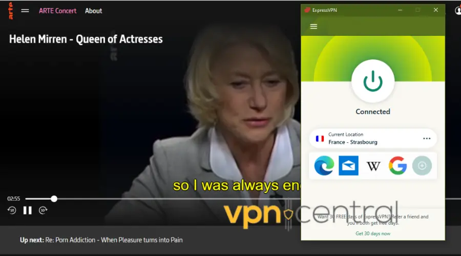 expressvpn working with french tv