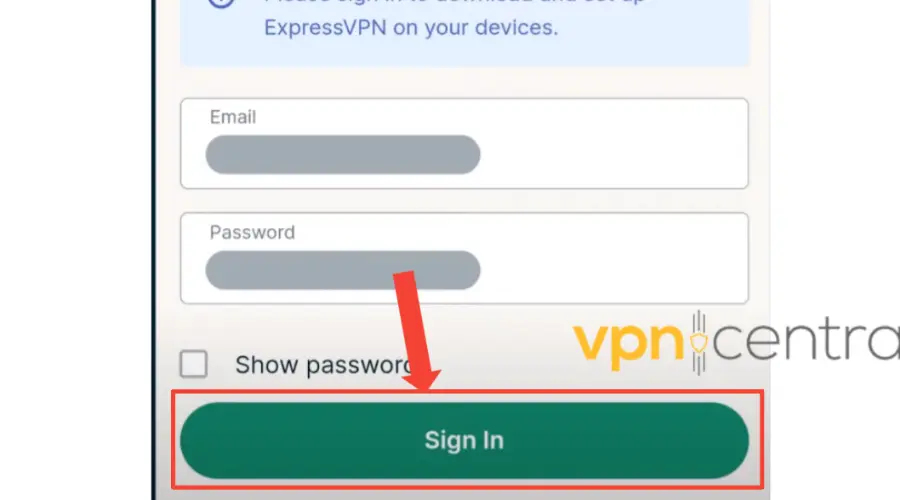 expressvpn login to mobile app