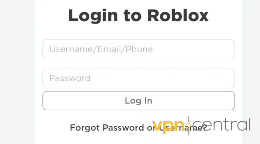 roblox login page