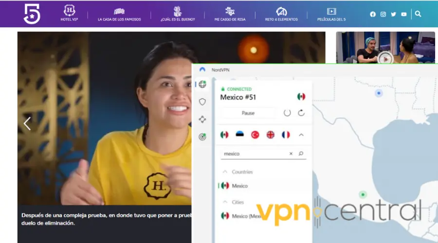 nordvpn mexican tv