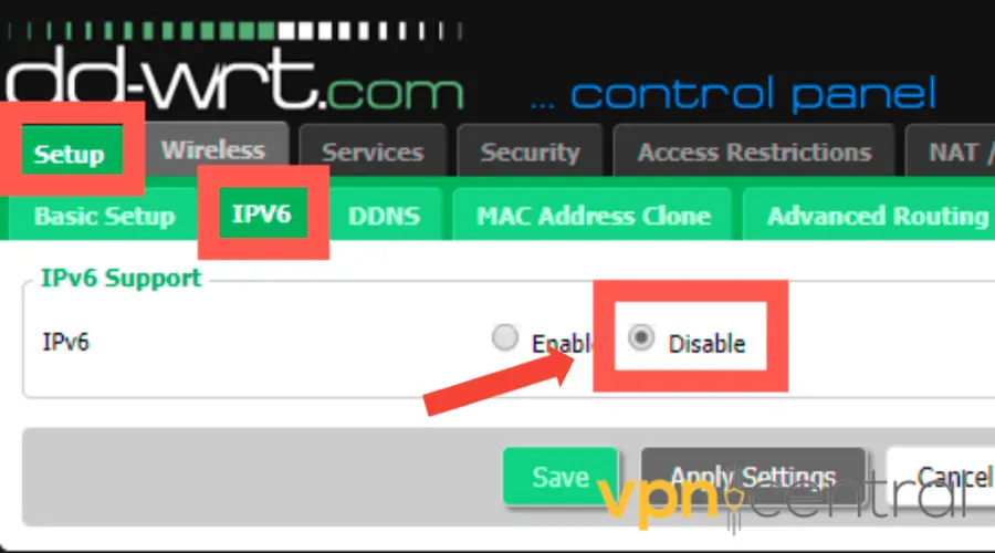 disable ipv6