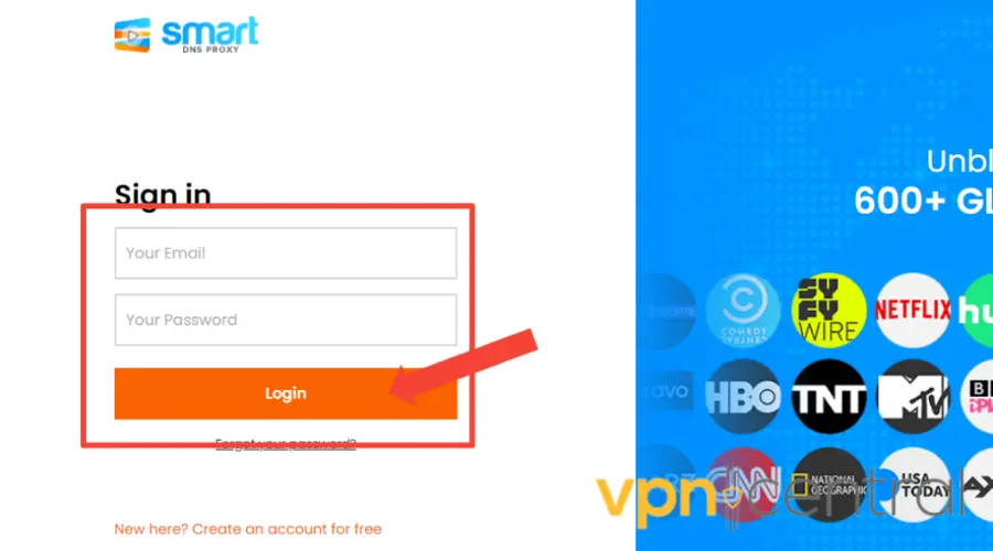 SmartDNS login