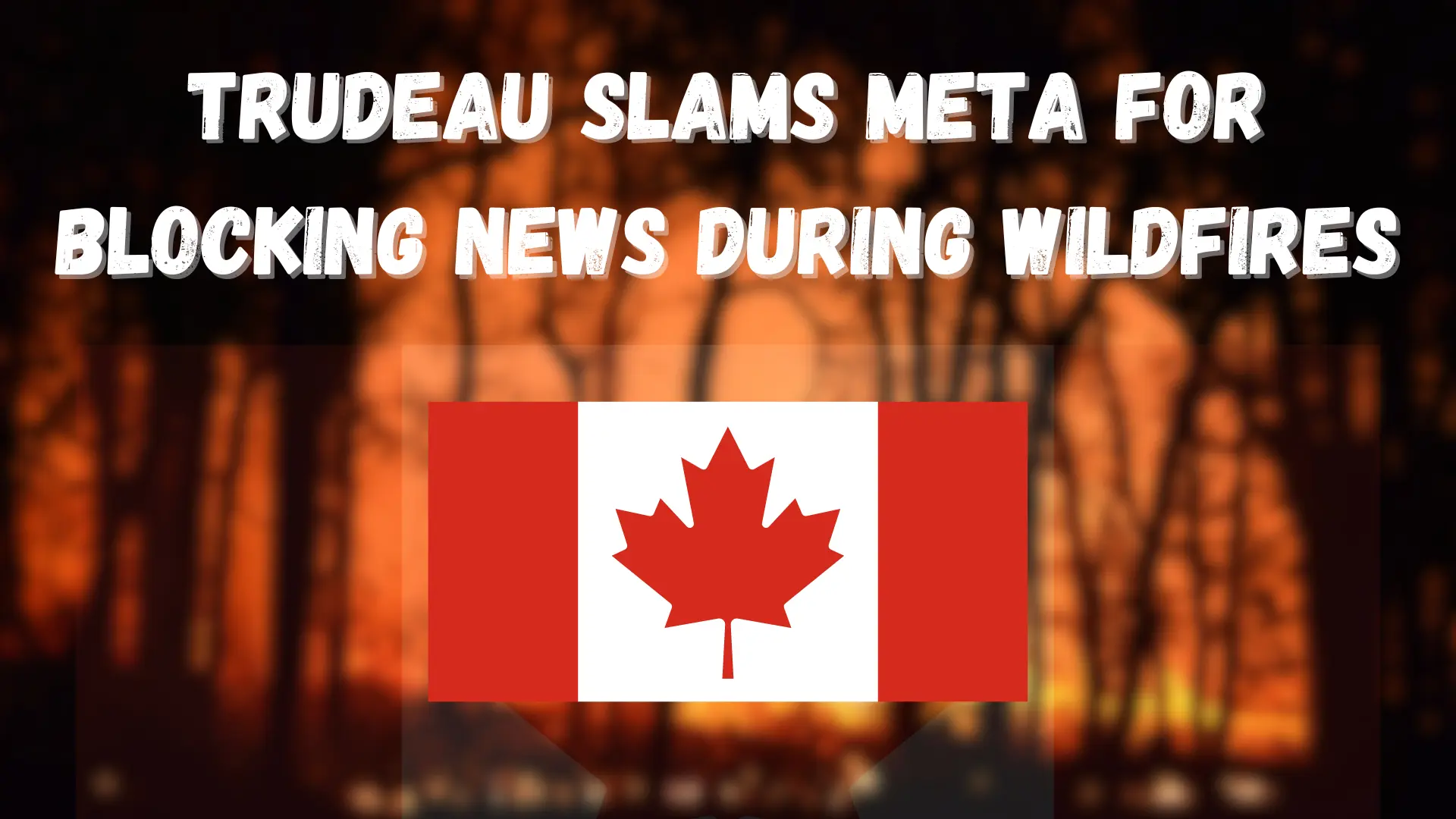 Trudeau Slams Meta for Blocking News During Wildfires