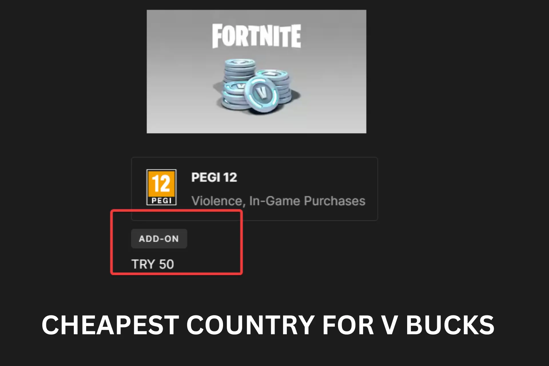 cheapest country for v bucks