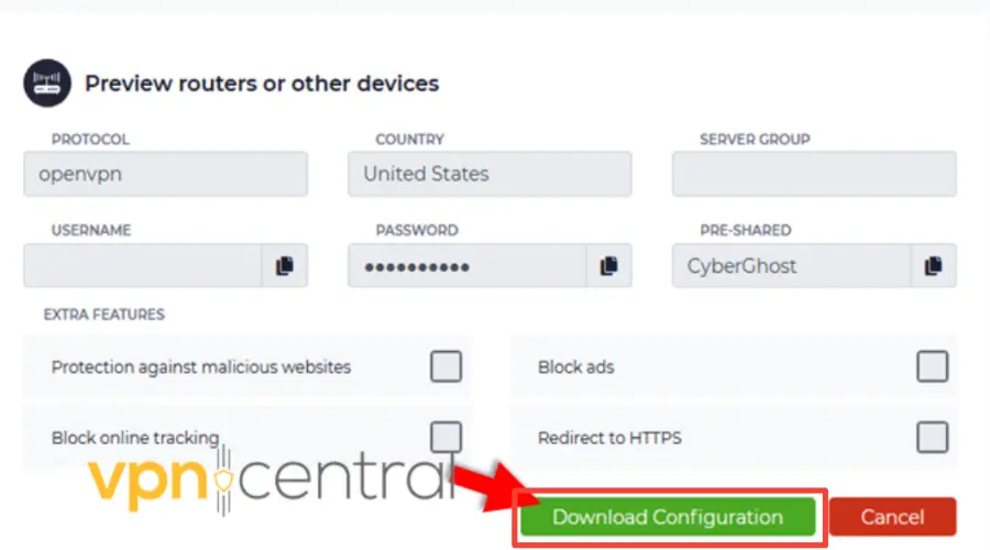 Download configuration styles