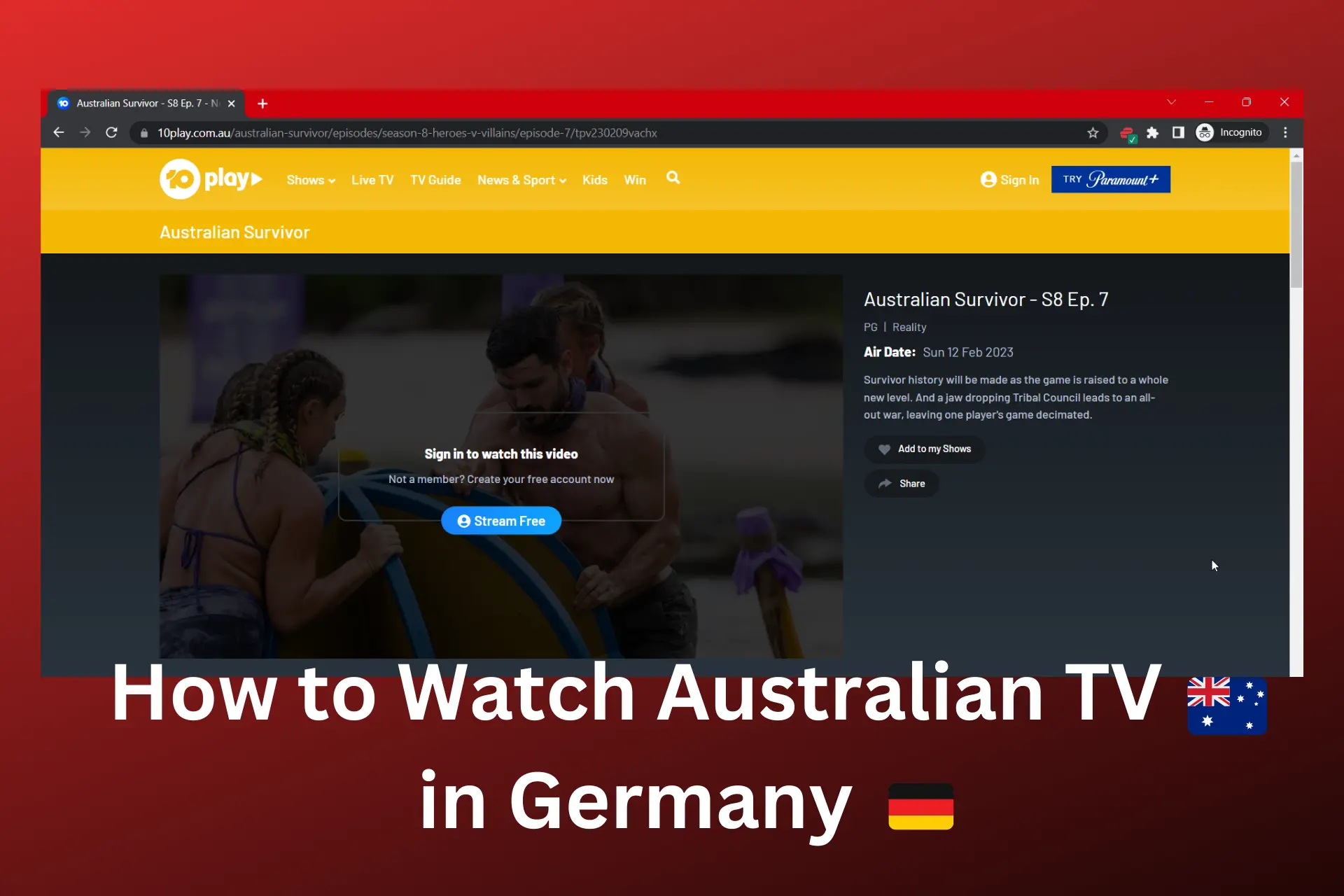 how to watch australian tv in germany