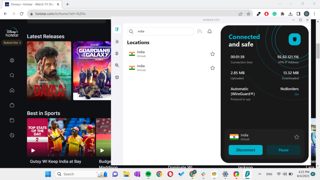 diney+ hotstar unblocked with surfshark