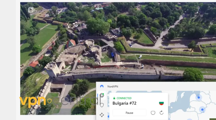 bulgarian tv unlocked with nordvpn connected to bulgarian server